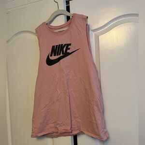 Nike Pink Tee with Black Logo Large